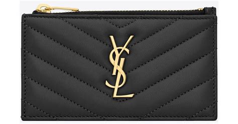 fragment card case ysl in eu|Cassandre fragments zipped card case in lambskin .